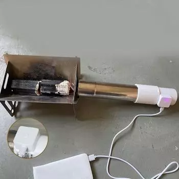 Электрический вентилятор для барбекю с питанием от USB 5 В, разжигатель огня для барбекю, 3 скорости, 3 Вт, 6300 об/мин, воздуходувка для гриля, вытяжной вентилятор 50 мм