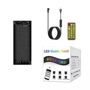 5V USB светодиодные матрицы пиксельная панель свет приложение управление прокрутка рекламный светодиодный знак