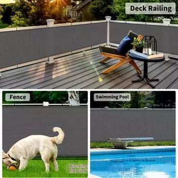 5x0,9 м балконный экран ограждение защита от ультрафиолета устойчивый к погодным условиям экран для перил апартаментов прочная ветрозащитная сетка солнцезащитный козырек серый