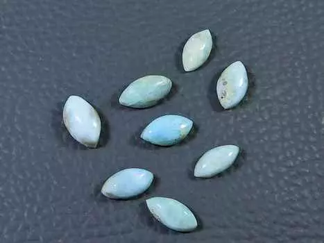 5X10MM натуральный голубой ларимар маркиз кабошон драгоценный камень россыпью 8 шт. лот 12 карат. RQ-1708