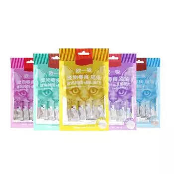 5x14 г. Лакомства для кошек с облизываемым вкусом, минералы, мультивитамины, белки, полезные лакомства для кошек с кошачьей мятой для