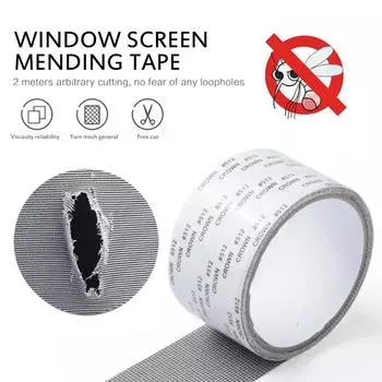 5x200cm Window Door Screen Repair Patch Waterproof Anti Mosquito Window Hole Repaire Repair Accessories Tool Black5x200cm