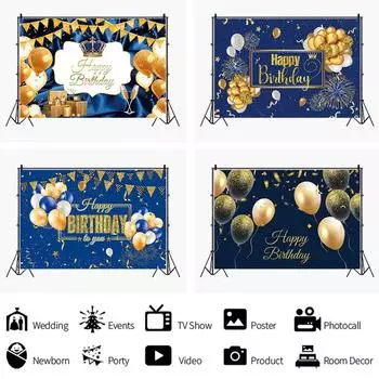 5x3ft 7x5ft 8x6ft фон с днем рождения, баннер, тканевый реквизит, украшение для вечеринки A-150x100cm