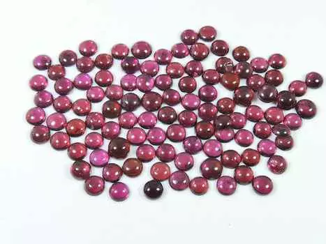 5X5MM натуральный красный гранат круглый кабошон драгоценный камень россыпью 66 шт лот RQ-1579