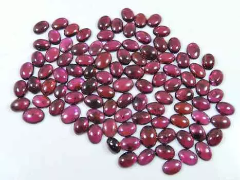 5X6MM натуральный красный гранат овальный кабошон россыпью драгоценный камень 101 шт лот RQ-1549