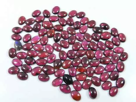 5X6MM натуральный красный гранат овальный кабошон россыпью драгоценный камень 101 шт лот RQ-1587