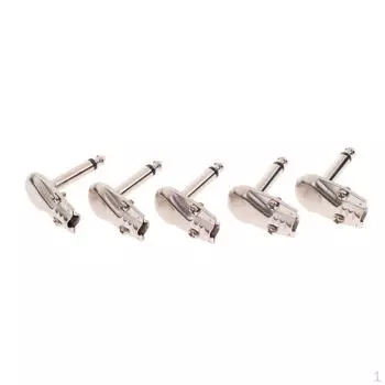 5x 1/4 6,35 мм металлический штекерный разъем для пайки