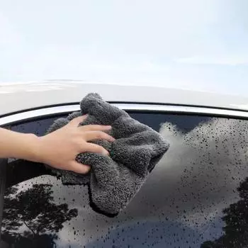 5X Car Wash Microfiber Towel Cleaning Drying Car Polishing Cloth Soft Edgeless Universal Car Detailing Waxing Towel Accessories синий