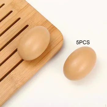 5x Деревянные Искусственные Яйца Сделай Сам Искусственные Реалистичные Раскрашиваемые Ручные Граффити для Детской Игры в Кухню