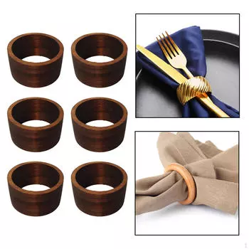 5x держатель для салфеток, деревянная пряжка для столовых приборов ресторана для фестиваля
