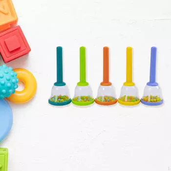 5x Детский колокольчик Песочная игрушка Детский инструмент для обучения хвату Музыкальный колокольчик для классной вечеринки