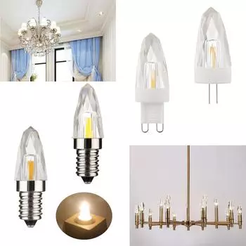 5X E14 E12 G9 G4 Светодиодная лампа с регулируемой яркостью для хрустального подвесного светильника K9 Стеклянная лампа COB