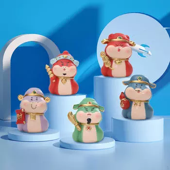 5x Китайские фигурки змеи года Настольные статуи Поставки скульптур Украшения из смолы