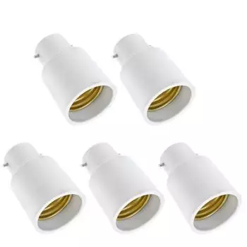 5X лампа BC B22, переходник цоколя на ES E27, винтовой держатель адаптера 5pcs