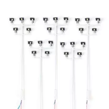 5X Model Railway HO Scale LED Street Light Model Lamp White Light Plaza Lamps