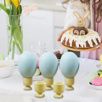 5x пасхальных подставок для яиц, держателей для яиц вкрутую, подставка для завтрака, деревянный пружинный стол