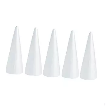 5x пенопластовых конусов для рождественской елки из белого полистирола