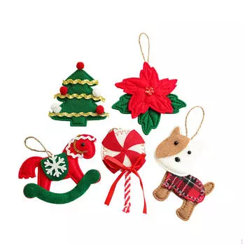 5x подвесных рождественских украшений в виде елки, дисплей, нежное войлочное подвесное украшение