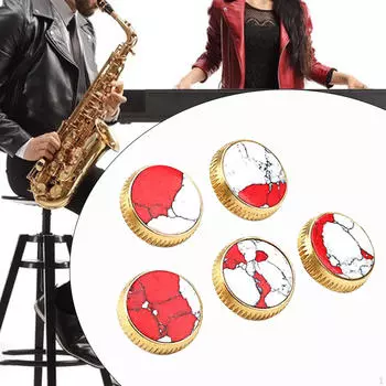 5x саксофонные кнопки для пальцев, винты для саксофона, вставки, аксессуары, гладкая кнопка, труба