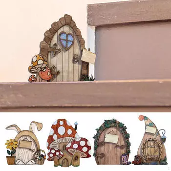5x Сказочная дверь, садовая скульптура, самодельный газон, многофункциональное украшение, подарок на новоселье, миниатюра