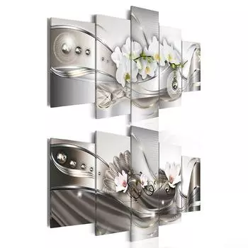 5x современный цветок холст картина стены искусства домашний декор картина декор без рамы горячий зелёный