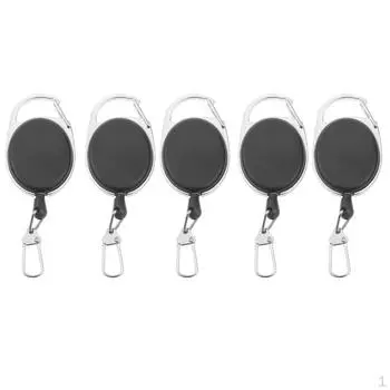 5x стальной брелок для ключей с держателем идентификатора ретрактора