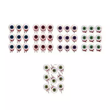 5x Страшная Хэллоуинская Ужасающая Наклейка на Окно с Глазным Яблоком для Украшения Вечеринки Ужасающая Наклейка с Глазным Яблоком