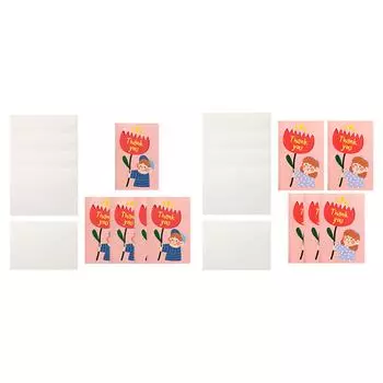 5x Valentine s Day Greeting Cards with Envelope Romantic Festival Gifts Cards for Girlfriend Dad Boyfriend Families Friends