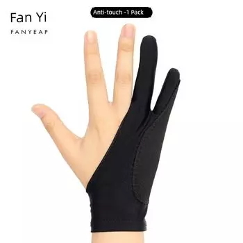 5y Gloves/Painting A1v90-Painting Gloves Anti-False Touch Hand-Painted Art Sketch Anti-Dirty Two-Finger Painting Digital Anti-touch -1 Pack S