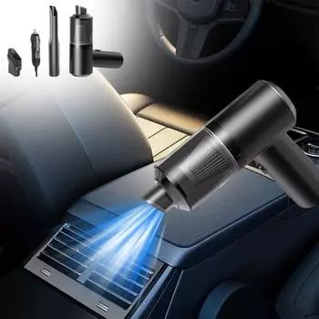 6000 Па, мощная мощность всасывания, 120 Вт, проводной автомобильный пылесос, 177 дюймов, удлиненный шнур питания, полный охват автомобиля, автомобильный ручной пылесос чёрный