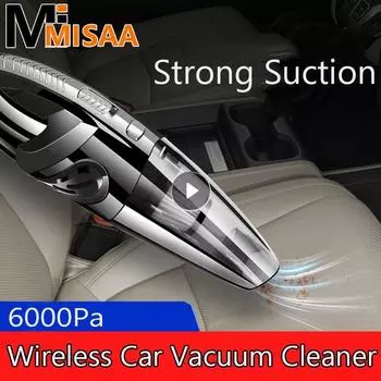 6000pa беспроводной автомобильный пылесос беспроводной ручной автоматический пылесос для домашнего автомобиля влажный/сухой пылесос с сумкой для хранения устройства для чистки Car