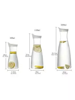 600/1100/1600 мл акриловая бутылка для холодной воды для сока большая емкость кофейник для молока термостойкий кувшин для воды посуда для питья 0.6L