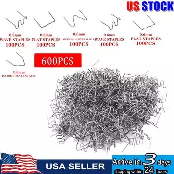 600/1200/1800 шт. автомобильный сварочный горячий гвоздь 0,6/0,8 мм автомобильный кузовной ремонт сварочный горячий степлер автомобильный бампер ремонтный комплект 600pcs