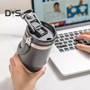 600/750 мл хорошая герметичная бутылка для воды, большая емкость, практичный для сохранения тепла и холода автомобильный стакан для кофе 600ML чёрный