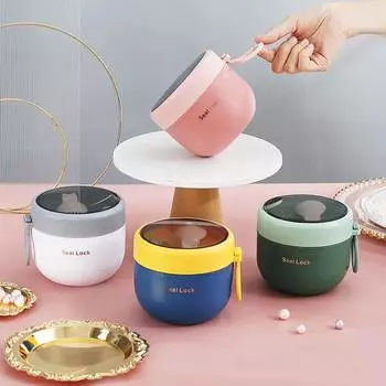 600 мл 304 нержавеющая сталь суповая лапша миска с крышкой безопасная для микроволновой печи ланч-бокс для студентов офис школьный многоразовый контейнер для еды