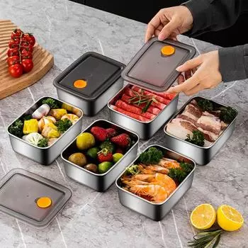 600 мл 410 нержавеющая сталь Bento Lunch Box с крышкой контейнеры для еды свежесть-хранение коробка дома герметичность
