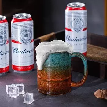 600 мл американская масляная бочка керамическая кофейная чашка подарочная парная кружка для завтрака молочная чашка керамическая домашняя декоративная большая емкость для напитков 601-700ml