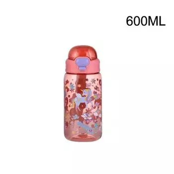 600 мл бутылки для воды с изображением динозавра для детей, портативные пластиковые стаканчики для воды, герметичная бутылка для питья, детская чашка для путешествий на открытом воздухе, посуда для питья 600ML