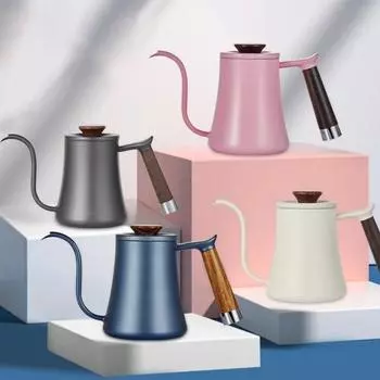 600 мл чайник для заваривания кофе из нержавеющей стали капельный экстрактор длинный горшок фильтр-кухонная утварь кофейные аксессуары