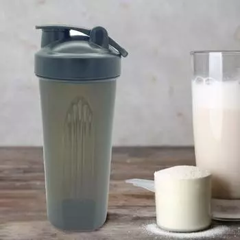 600 мл чашка для смешивания смузи герметичная многоцелевая 8 цветов полезная бутылка-шейкер для приготовления протеина перед тренировкой для фитнеса 600ML белый