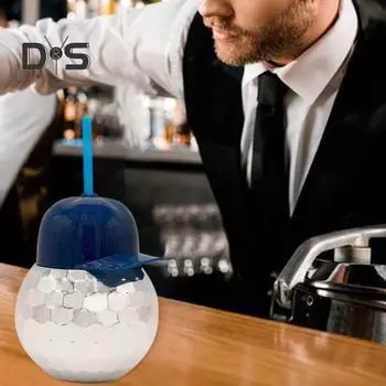 600 мл чашка для воды, диско-шар, шляпа, форма крышки, чашка для питья с соломинкой, уникальные товары для вечеринок для баров, ночных клубов 600ML