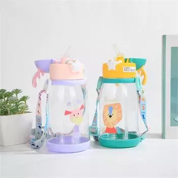 600 мл Детская чашка-непроливайка для воды Antler Creative Cartoon Baby Cups with strawproof Bottles Water Cup Outdoor Children 1 шт. 501-600ml зелёный