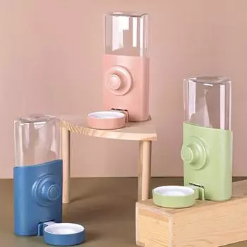 600 мл кормушка для кроликов большой емкости подвесной автоматический фонтанчик маленькая клетка для домашних животных диспенсер для воды для хомяка морская свинка розовый