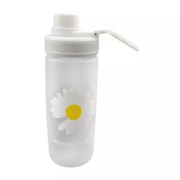 600 мл маленькие матовые пластиковые бутылки для воды Daisy без BPA креативные матовые a flower