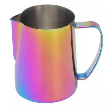 600 мл Нержавеющая сталь Титанизированный Кофейный Кувшин Чашка Для Вспенивания Молока Кувшин Для Латте Арт Цветной разноцветный