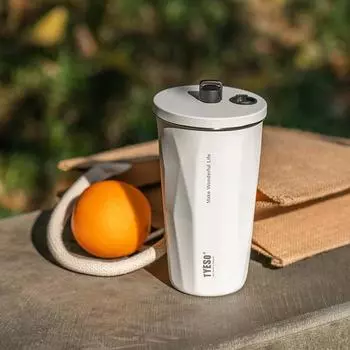 600 мл портативная кофейная чашка Tyeso из нержавеющей стали термос с соломинкой летняя кружка для холодных напитков для студентов вакуумная изоляция бутылка 600ml
