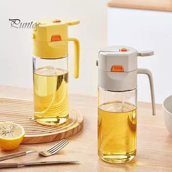 600 мл стеклянный распылитель для масла, распылитель для оливкового масла, кухонный инструмент 2 в 1 для точного контроля, многоразовый распылитель для масла, помощник для выпечки на гриле 600ML белый