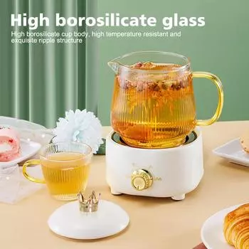 600 мл Термостатический электрический чайник Мини стеклянный электрический чайник Изысканный подарочный электрический чайник Бытовая мелкая бытовая техника 600ML