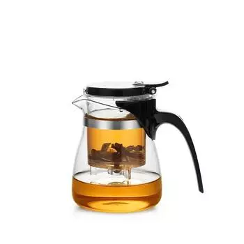 600 мл термостойкий стеклянный чайник с заварочным устройством, набор для приготовления прозрачного чая, рассыпной чай, цветок, чай, боросиликатный стеклянный чайник для воды 600ML прозрачный