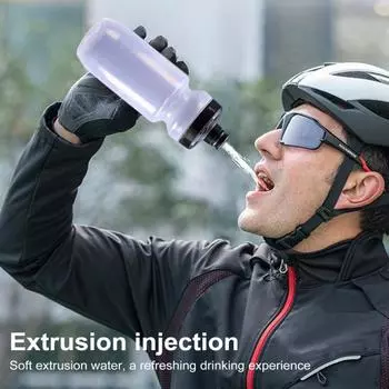600 мл велосипедная бутылка для воды, не содержащая BPA, герметичная спортивная бутылка для езды на велосипеде, бега, фитнеса, активного отдыха чёрный